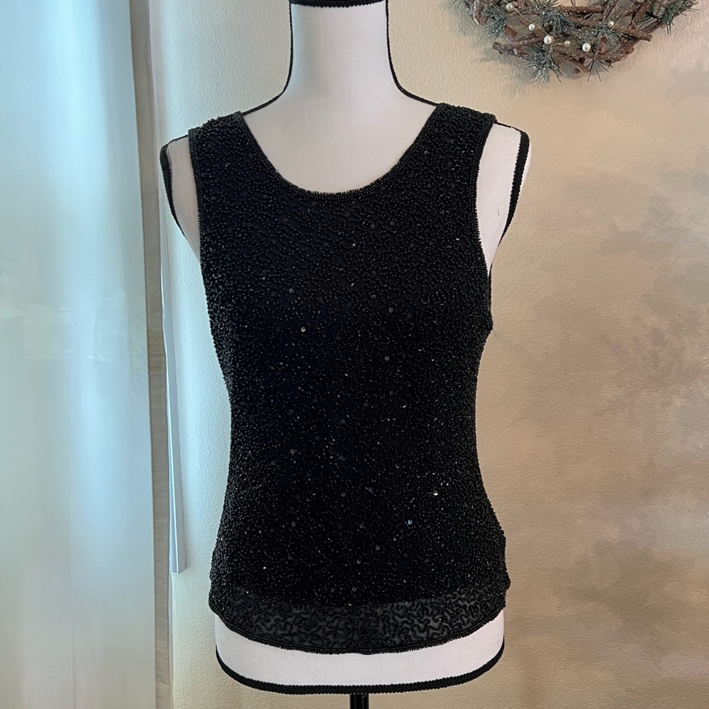 Beautiful Silk beaded Vintage Blouse